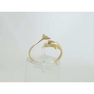 Gold 14k ring Dolphin ΔΑ 000563  Weight:1.56gr