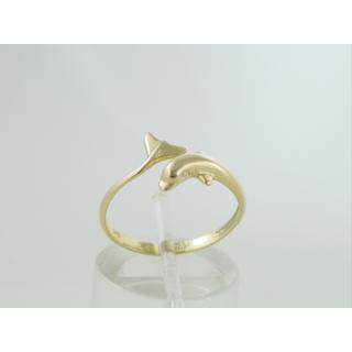 Gold 14k ring Dolphin ΔΑ 000564  Weight:1.74gr