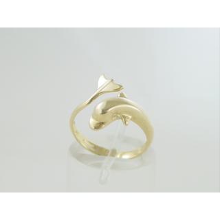 Gold 14k ring Dolphin ΔΑ 000565  Weight:2.85gr
