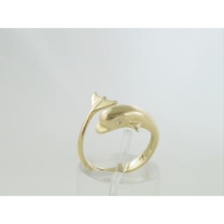 Gold 14k ring Dolphin ΔΑ 000567  Weight:3.37gr