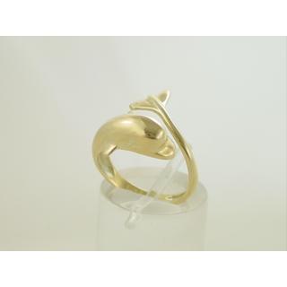 Gold 14k ring Dolphin ΔΑ 000568  Weight:4.07gr