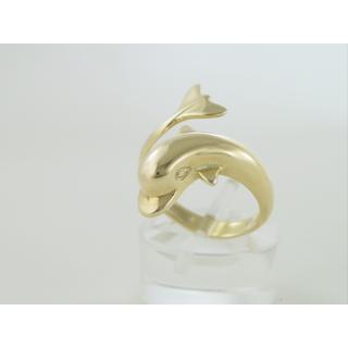 Gold 14k ring Dolphin ΔΑ 000582  Weight:4.7gr