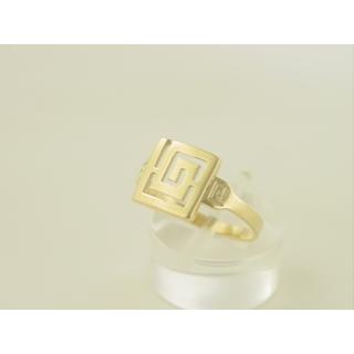 Gold 14k ring Greek key ΔΑ 000630  Weight:2.15gr