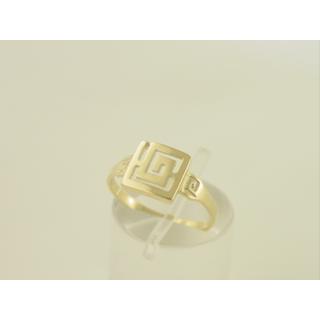 Gold 14k ring Greek key ΔΑ 000631  Weight:1.53gr