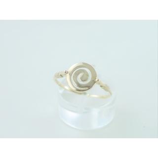 Gold 14k ring Spiral ΔΑ 000638  Weight:1.75gr