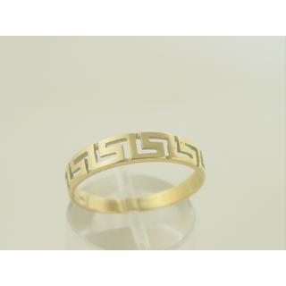 Gold 14k ring Greek key ΔΑ 000656  Weight:1.64gr