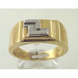 Χρυσό δαχτυλίδι Κ14 χωρίς πέτρες Ανδρικό Κόσμημα ΔΑ 000676  Βάρος:11.51gr
