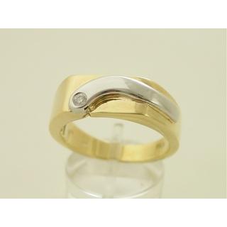 Gold 14k Men's ring with Zircon ΔΑ 000685  Weight:9.53gr