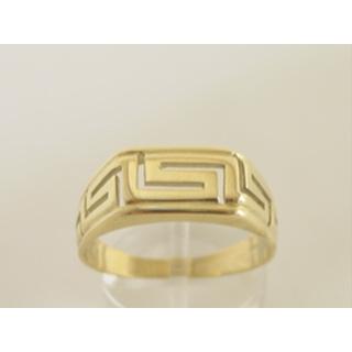 Gold 14k ring Greek key ΔΑ 000694  Weight:5gr