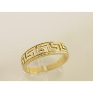 Χρυσό δαχτυλίδι Κ14 χωρίς πέτρες Γκρέκα ΔΑ 000695  Βάρος:2.87gr