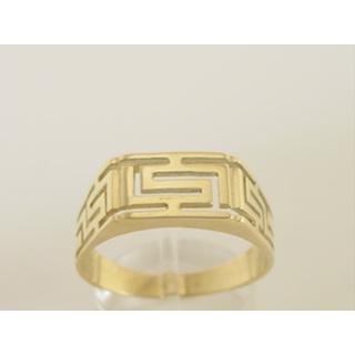 Gold 14k ring Greek key ΔΑ 000697  Weight:5.91gr