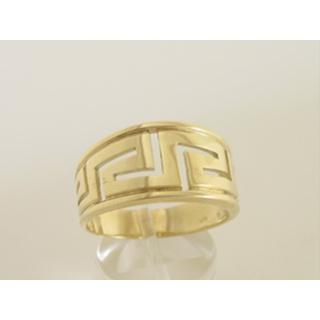 Gold 14k ring Greek key ΔΑ 000698  Weight:7.57gr