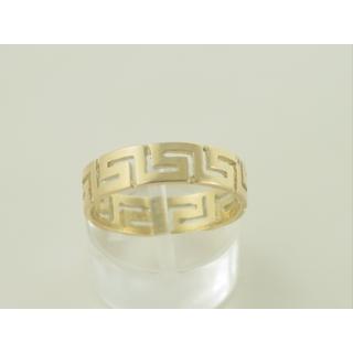 Gold 14k ring Greek key ΔΑ 000715  Weight:3.01gr