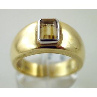 Χρυσό δαχτυλίδι Κ14 με ημιπολύτιμες πέτρες Μοντέρνα-Διάφορα ΔΑ 000724  Βάρος:6.64gr