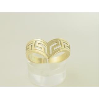 Gold 14k ring Greek key ΔΑ 000731  Weight:3.31gr