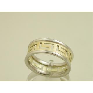 Χρυσό δαχτυλίδι Κ14 χωρίς πέτρες Γκρέκα ΔΑ 000743  Βάρος:5.1gr