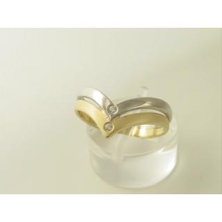 Χρυσό δαχτυλίδι Κ14 με πέτρες ζιργκόν Μοντέρνα-Διάφορα ΔΑ 000776  Βάρος:3.49gr