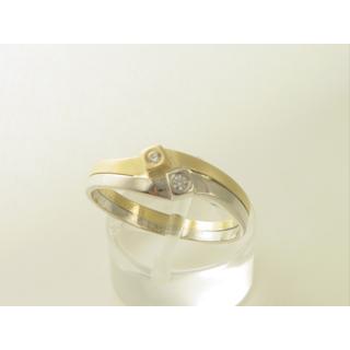 Χρυσό δαχτυλίδι Κ14 με πέτρες ζιργκόν Μοντέρνα-Διάφορα ΔΑ 000779  Βάρος:2.83gr