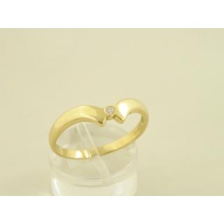 Gold 14k ring with Zircon ΔΑ 000783  Weight:2.06gr