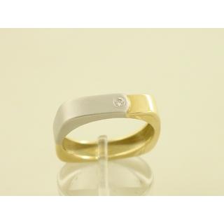 Gold 14k ring with Zircon ΔΑ 000787  Weight:4.36gr
