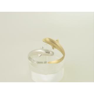 Gold 14k ring Dolphin ΔΑ 000804  Weight:2.05gr