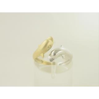 Gold 14k ring Dolphin ΔΑ 000807  Weight:2.7gr