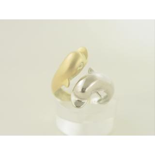 Gold 14k ring Dolphin ΔΑ 000808  Weight:3.86gr