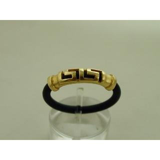 Χρυσό δαχτυλίδι Κ14 χωρίς πέτρες Γκρέκα ΔΑ 000845  Βάρος:1.3gr