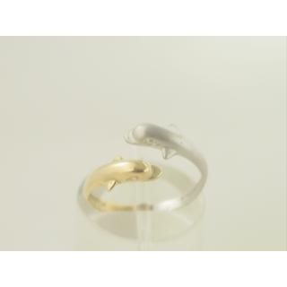 Gold 14k ring Dolphin ΔΑ 000852  Weight:1.7gr