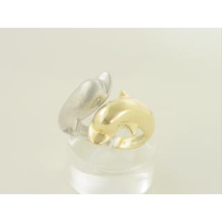 Gold 14k ring Dolphin ΔΑ 000856  Weight:3.92gr