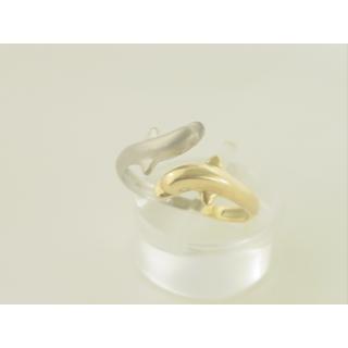 Gold 14k ring Dolphin ΔΑ 000861  Weight:2.3gr