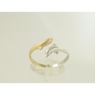 Gold 14k ring Dolphin ΔΑ 000862  Weight:2.09gr