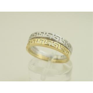 Χρυσό δαχτυλίδι Κ14 χωρίς πέτρες Γκρέκα ΔΑ 000865  Βάρος:2.7gr