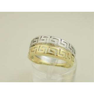 Χρυσό δαχτυλίδι Κ14 χωρίς πέτρες Γκρέκα ΔΑ 000866  Βάρος:3.4gr