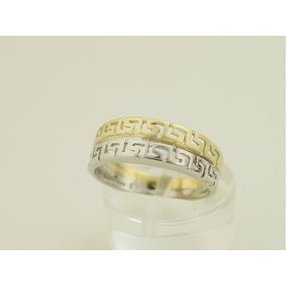 Χρυσό δαχτυλίδι Κ14 χωρίς πέτρες Γκρέκα ΔΑ 000877  Βάρος:2.7gr