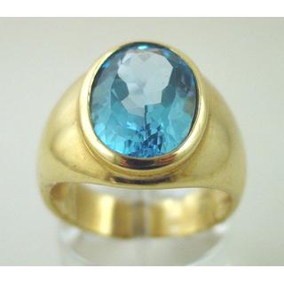 Χρυσό δαχτυλίδι Κ14 με ημιπολύτιμες πέτρες Μοντέρνα-Διάφορα ΔΑ 000896  Βάρος:7.3gr