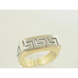 Gold 14k ring Greek key ΔΑ 000900  Weight:7.54gr