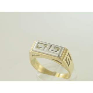 Gold 14k ring Greek key ΔΑ 000901  Weight:5gr