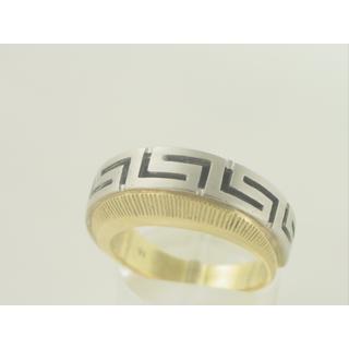 Gold 14k ring Greek key ΔΑ 000903  Weight:8.77gr