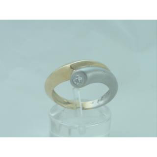 Χρυσό δαχτυλίδι Κ14 με πέτρες ζιργκόν Μοντέρνα-Διάφορα ΔΑ 000911  Βάρος:4gr