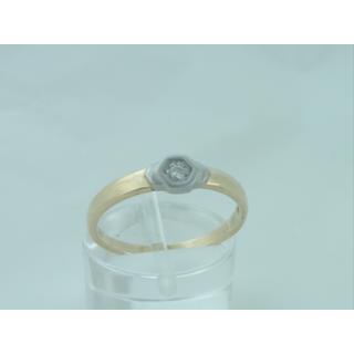 Χρυσό δαχτυλίδι Κ14 με πέτρες ζιργκόν Μοντέρνα-Διάφορα ΔΑ 000916  Βάρος:1.8gr