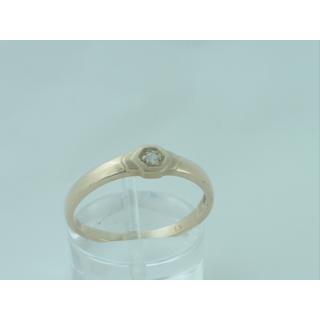 Χρυσό δαχτυλίδι Κ14 με πέτρες ζιργκόν Μοντέρνα-Διάφορα ΔΑ 000919  Βάρος:1.94gr