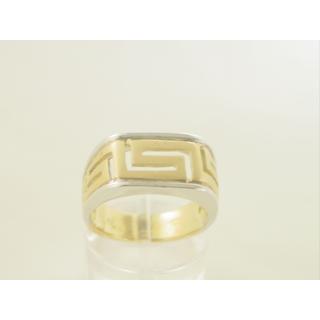 Gold 14k ring Greek key ΔΑ 000924  Weight:7.4gr