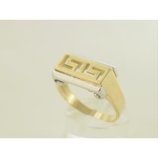 Gold 14k ring Greek key ΔΑ 000926  Weight:7.1gr