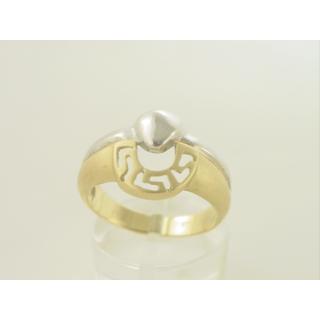 Gold 14k ring Greek key ΔΑ 000927  Weight:4.63gr
