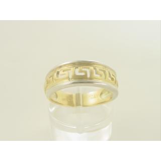 Χρυσό δαχτυλίδι Κ14 χωρίς πέτρες Γκρέκα ΔΑ 000932  Βάρος:5.49gr