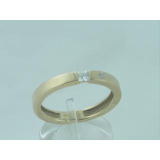 Gold 14k ring with Zircon ΔΑ 000939  Weight:3.95gr