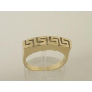 Χρυσό δαχτυλίδι Κ14 χωρίς πέτρες Γκρέκα ΔΑ 000966  Βάρος:4.89gr