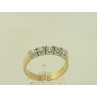 Χρυσό δαχτυλίδι Κ14 με πέτρες ζιργκόν Μοντέρνα-Διάφορα ΔΑ 000983  Βάρος:4.4gr