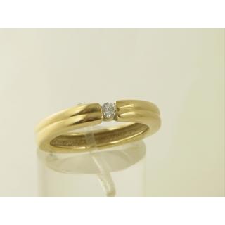 Gold 14k ring with Zircon ΔΑ 000988  Weight:4.18gr
